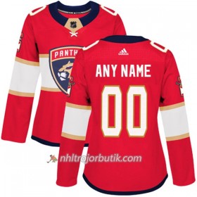 Dame Ishockey Florida Panthers Tröja med eget tryck Adidas 2017-2018 Röd Authentic